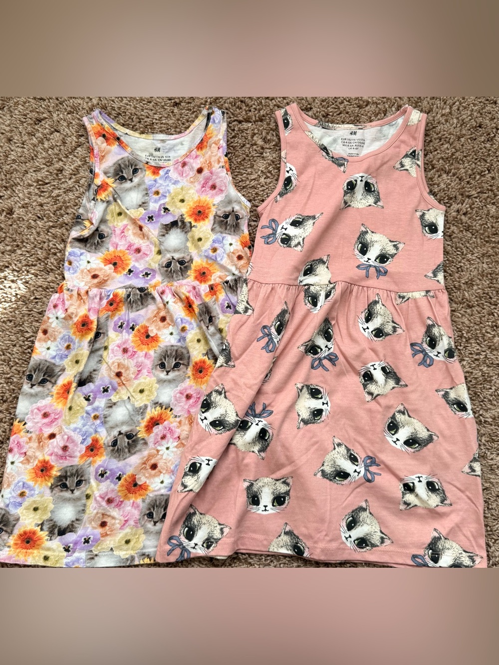 Bundle of 2 H&M Cat Dresses Size 5T/6